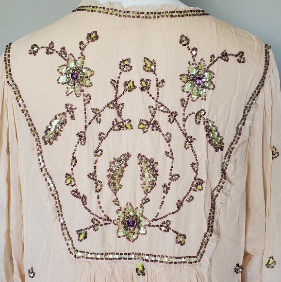 Free People Bali Golden Sun Dress - Blush Pink Mini Dress - Picture 10 of 13